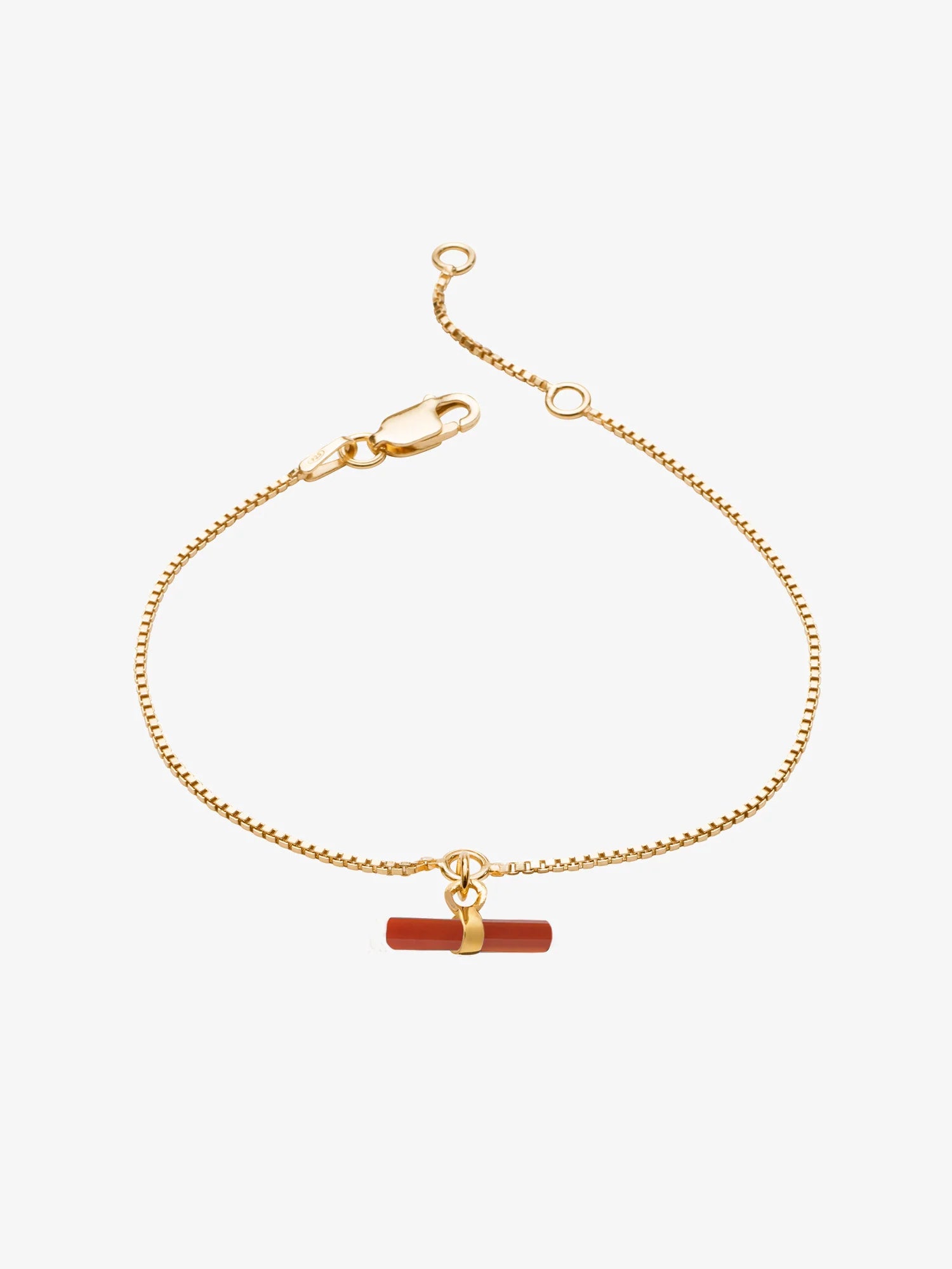 Rachel Jackson Vitality Carnelian T- Bar Bracelet
