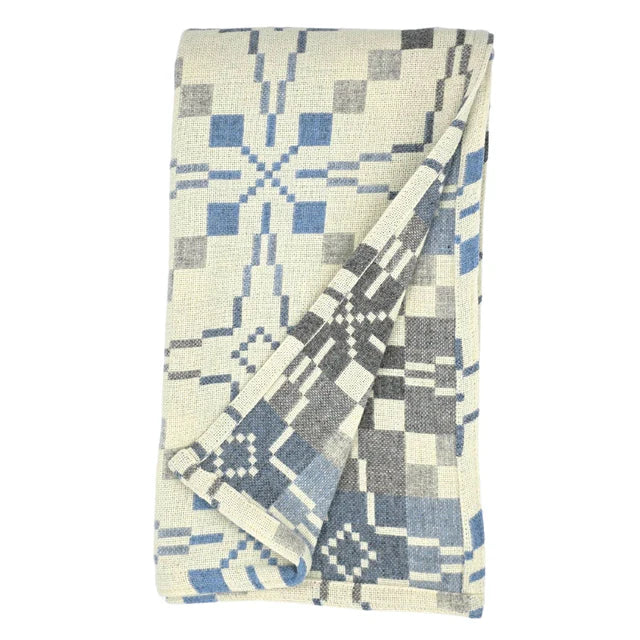 Melin Tregwyant Vintage Star Throw / Blanket Blue