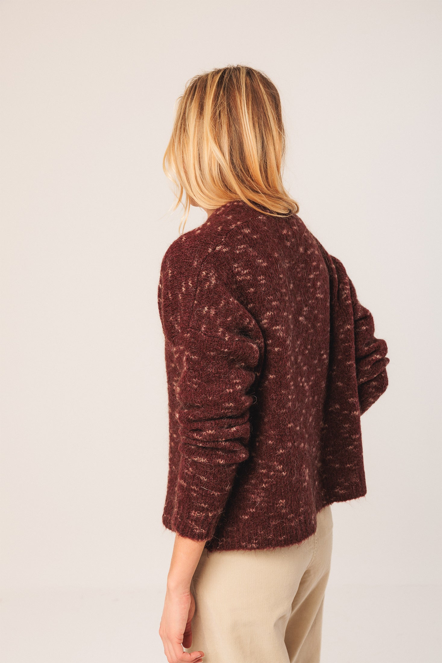 Indi & Cold Cardigan Aubergine