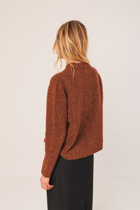 Indi & Cold Button up Jumper Burnt Orange