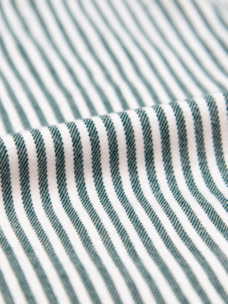 Stripe & Stare Soft Brushed Woven Pyjama Top Alpine Stripe