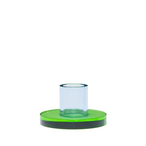 Hubsch Astra Candleholder Small Blue/Green