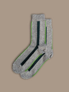 Rove Organic Cotton Socks | Vertical Stripe Pine