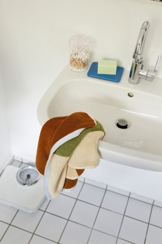 Hubsch Block Towel Small Brown/Multicolour