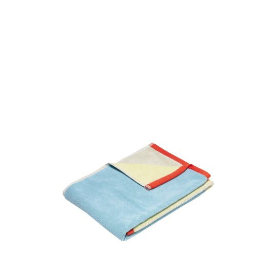 Hubsch Block Towel Small Blue/Multicolour