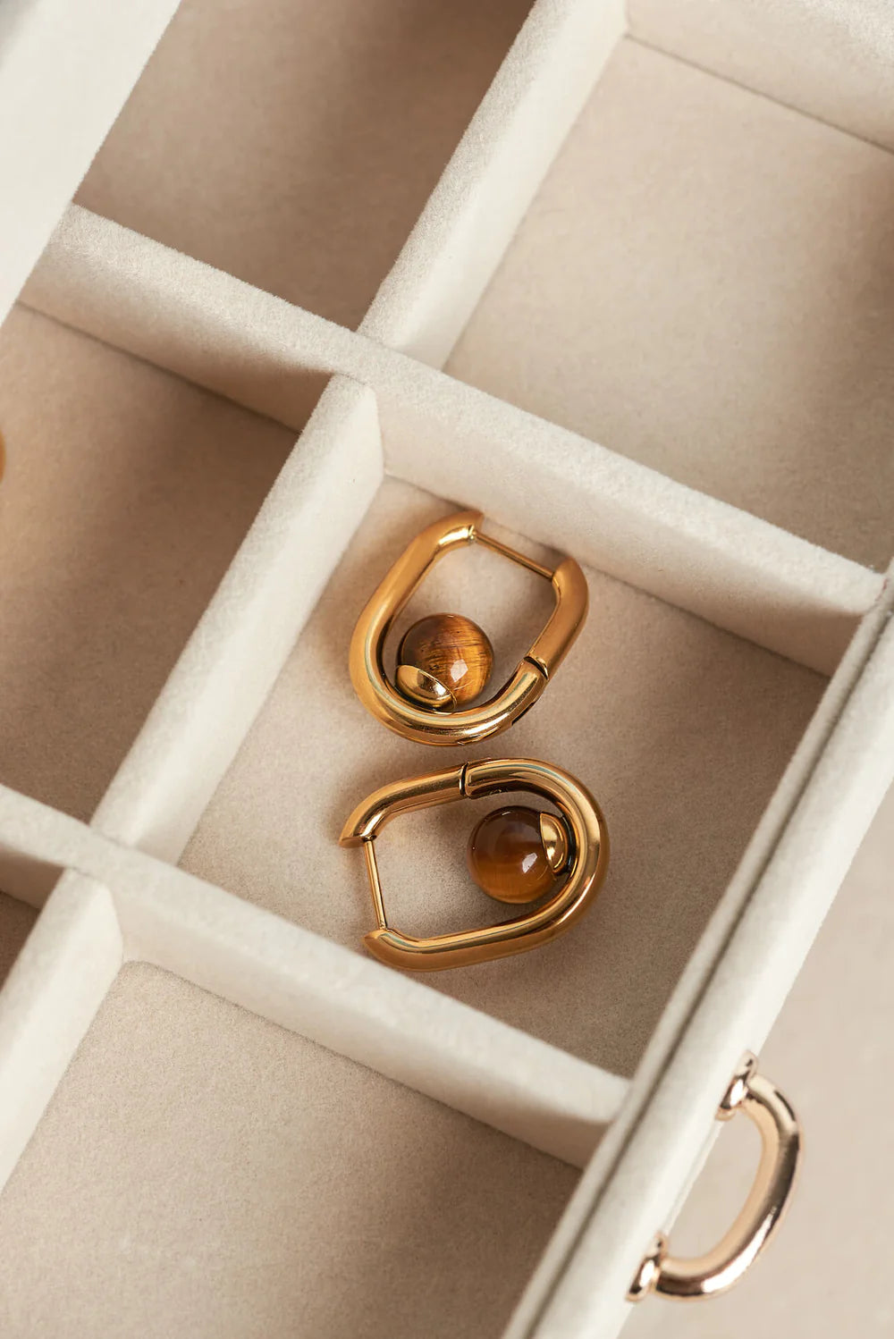 Ballinger Tiger’s Eye Hoops