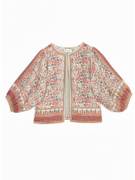 M.A.B.E Cass Print Jacket Coral
