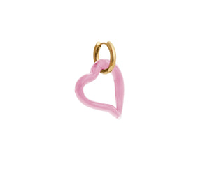 Sandralexandra Heart of Glass Cloudy Pink Earrings