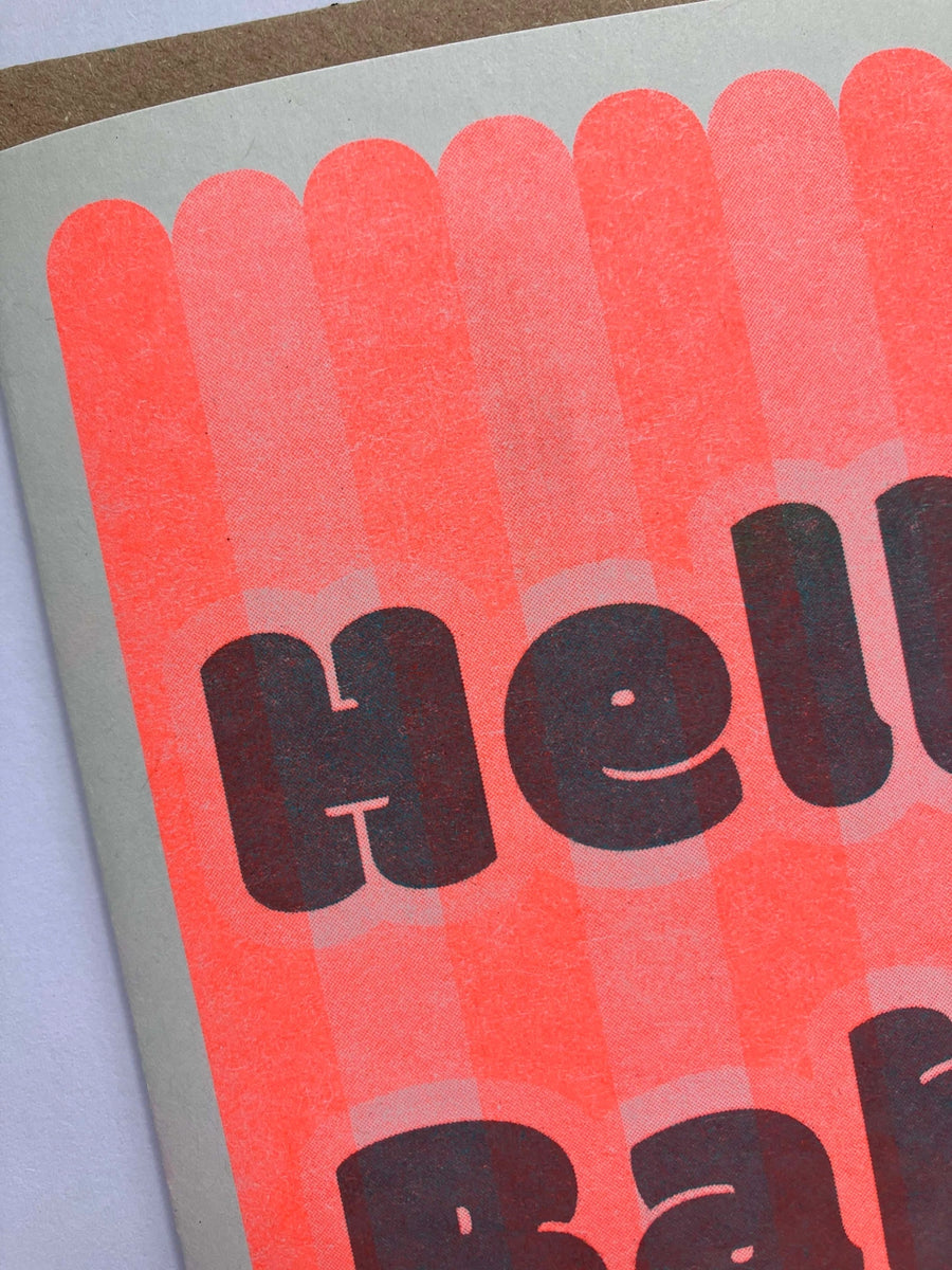 Rebecca Buchanan - Hello Baby - A6 Riso Greetings Card – Curate