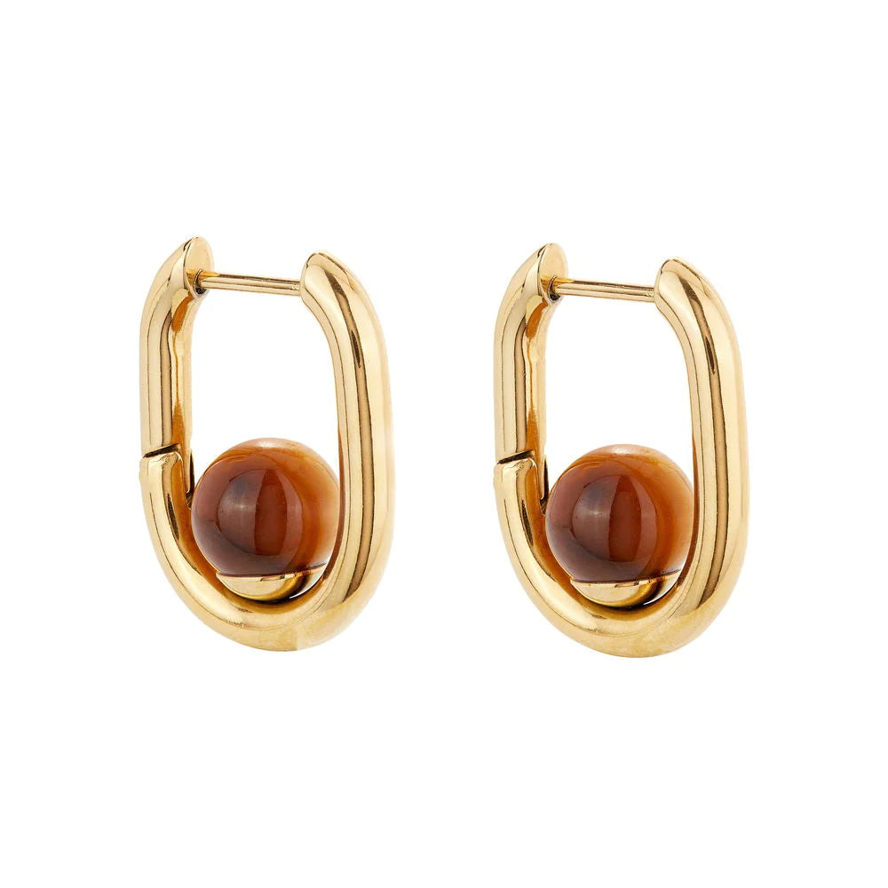 Ballinger Tiger’s Eye Hoops