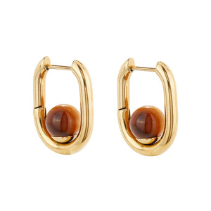 Ballinger Tiger’s Eye Hoops
