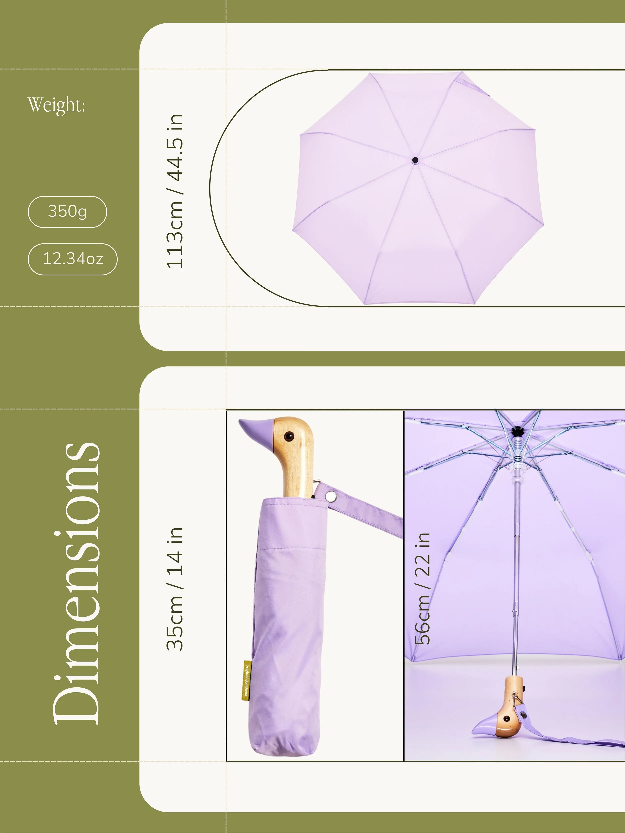 Original Duckhead Compact Umbrella Lilac
