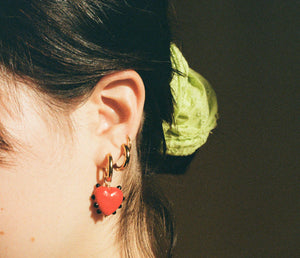 Sandralexandra Milagros Heart Red Earrings