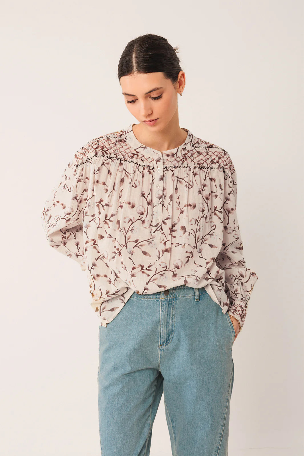 Indi & Cold Smock Detail Blouse