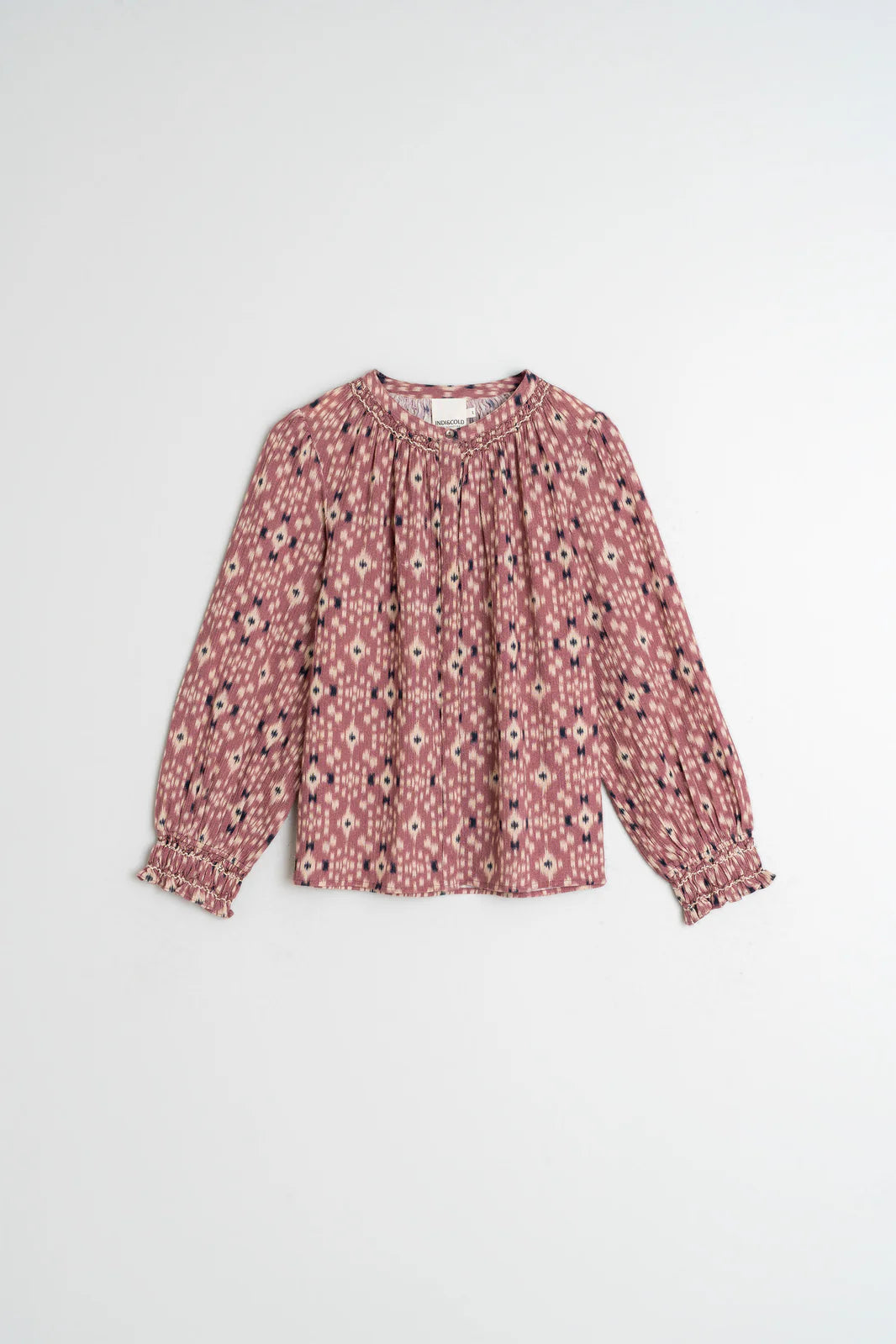 Indi & Cold Ikat Blouse Mauve