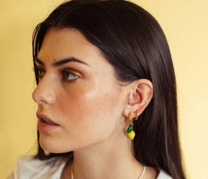 Sandralexandra Lemon Glass Earrings (pair)