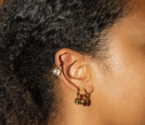 Sandralexandra Mini Milagros Gold heart Earrings