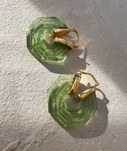 Shyla Sphinx Earrings Soft Green