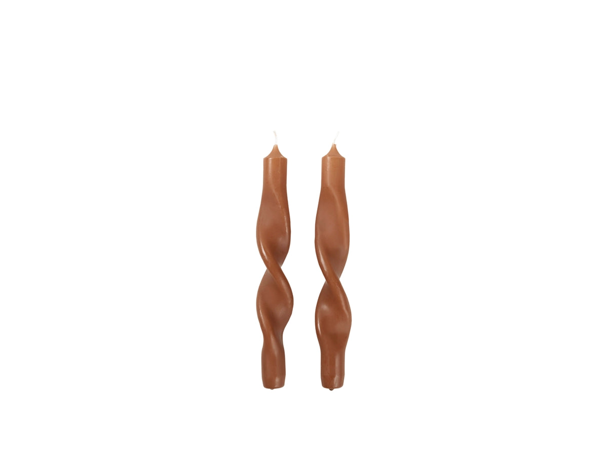 Broste Copenhagen Twisted Candles Mocca