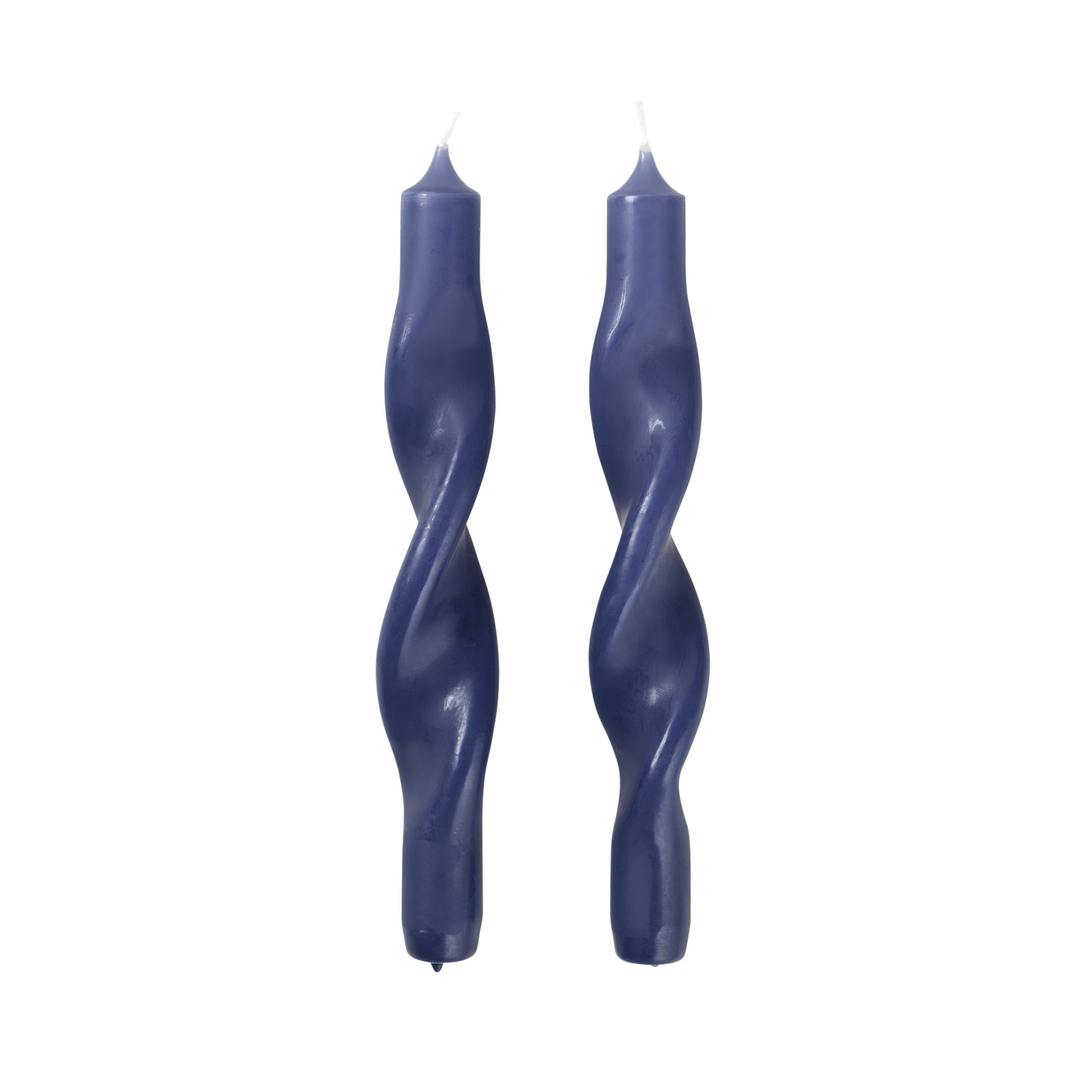 Broste Copenhagen Twisted Candles Baja Blue