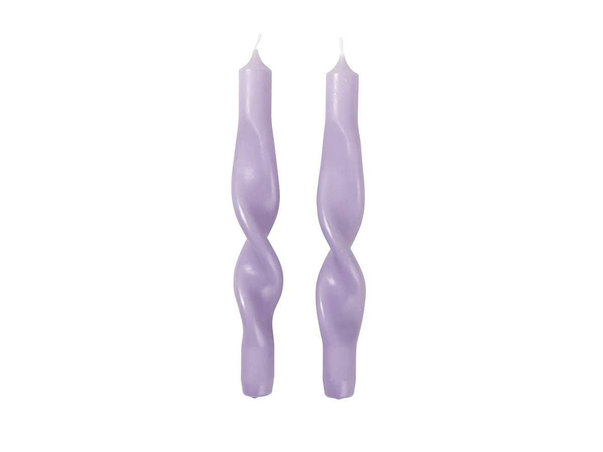 Broste Copenhagen Twisted Candles Orchid Light Purple