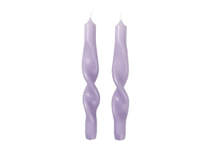 Broste Copenhagen Twisted Candles Orchid Light Purple