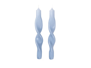 Broste Copenhagen Twisted Candles Light Blue