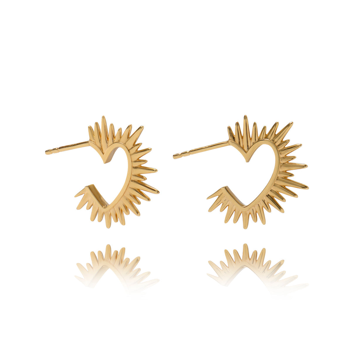 Rachel Jackson Electric Love Fan Heart Hoop Earrings