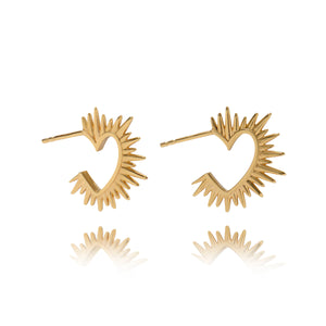 Rachel Jackson Electric Love Fan Heart Hoop Earrings