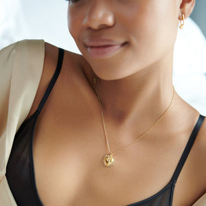 Rachel Jackson Electric Deco Gold Heart Necklace