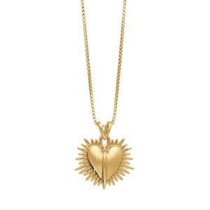 Rachel Jackson Electric Deco Gold Heart Necklace