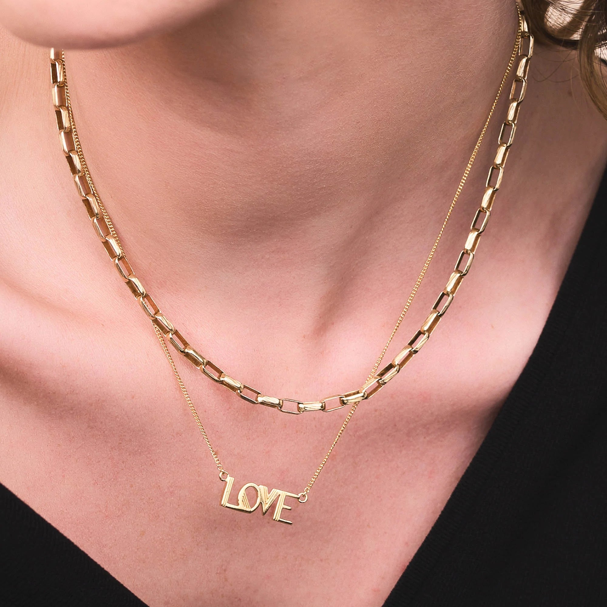 Rachel Jackson Love Necklace Gold