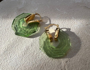 Shyla Sphinx Earrings Soft Green