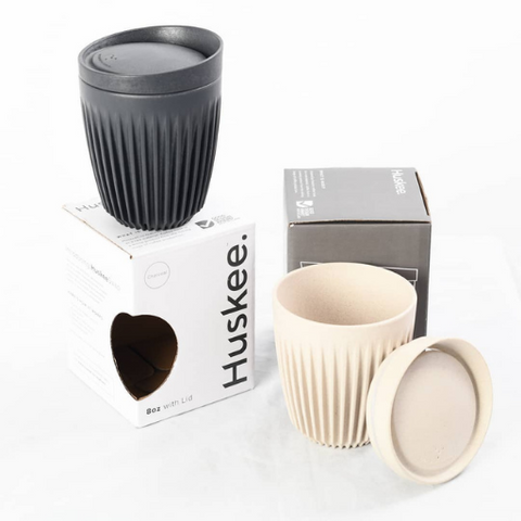 Huskee Cup With Lid in Natural - 8 Oz