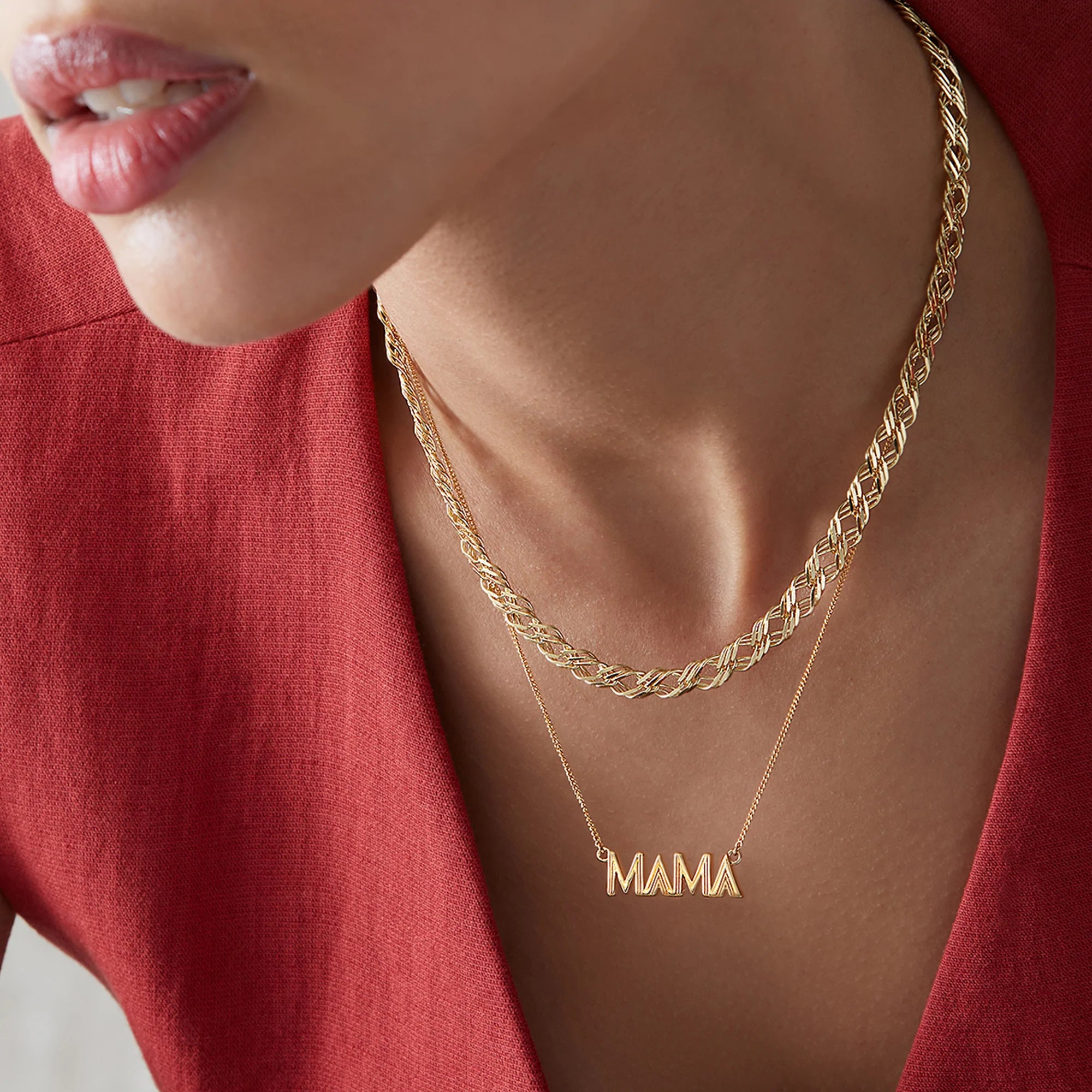 Rachel Jackson Mama Necklace Gold
