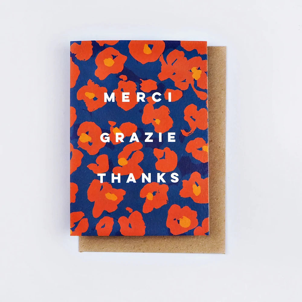 The Completist Painter Flower Thanks Card