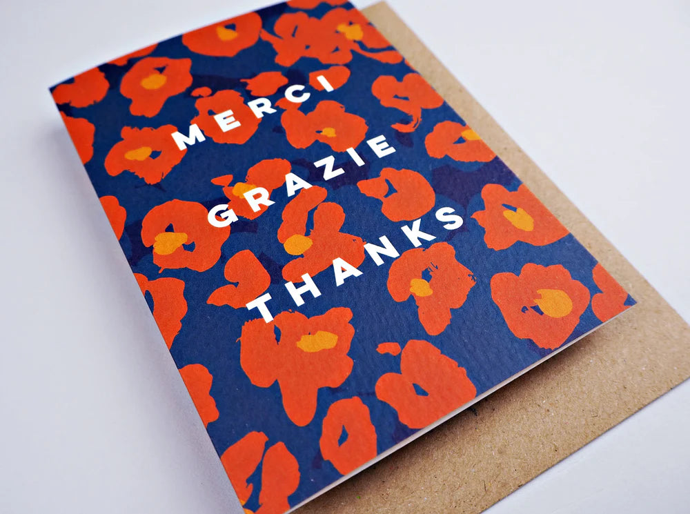 The Completist Painter Flower Thanks Card