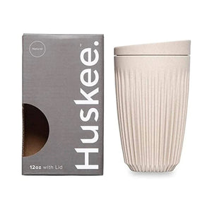 Huskee Cup With Lid in Natural - 12 Oz